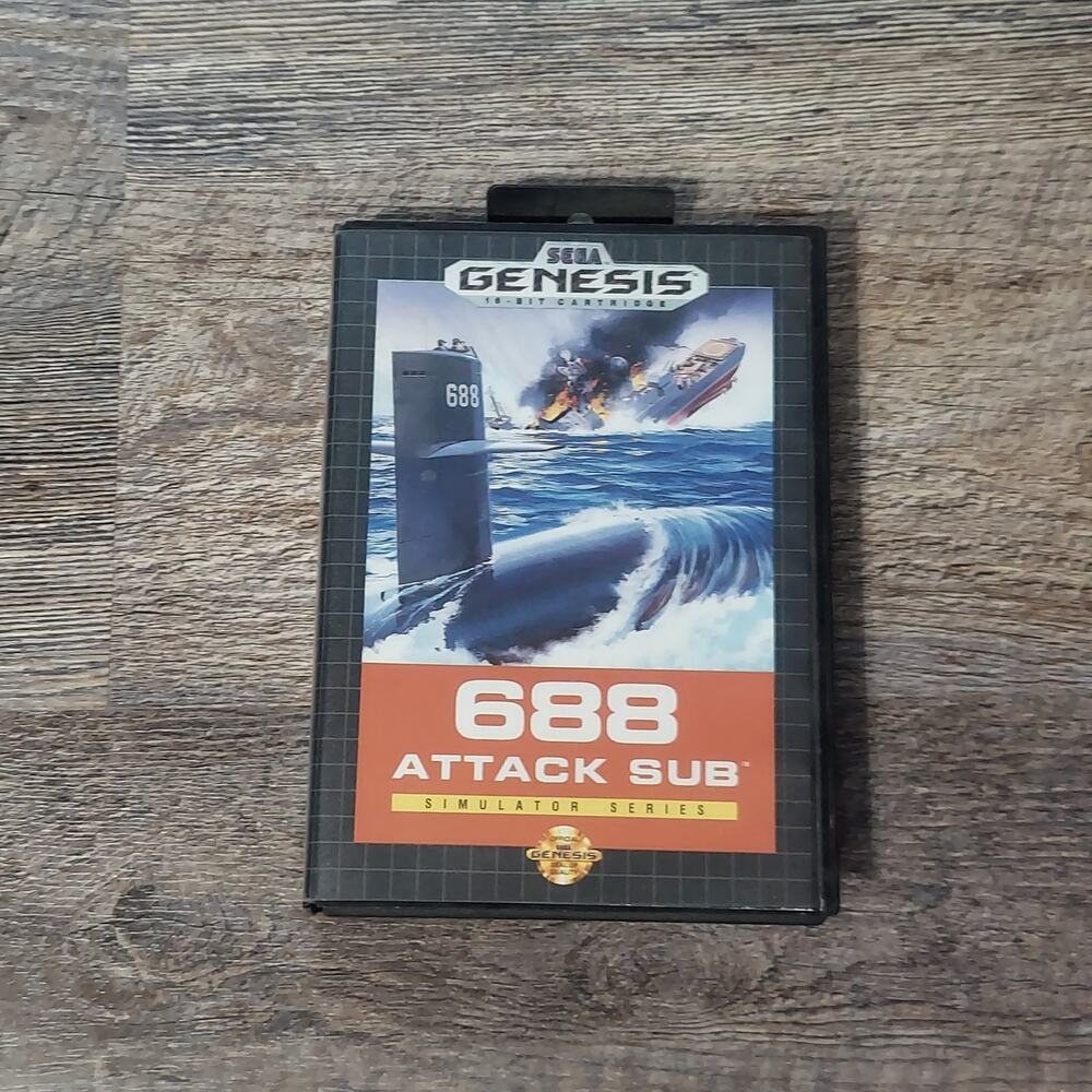 SEGA Genesis 688 Attack Sub 1991 Tested Working Case & Game Only